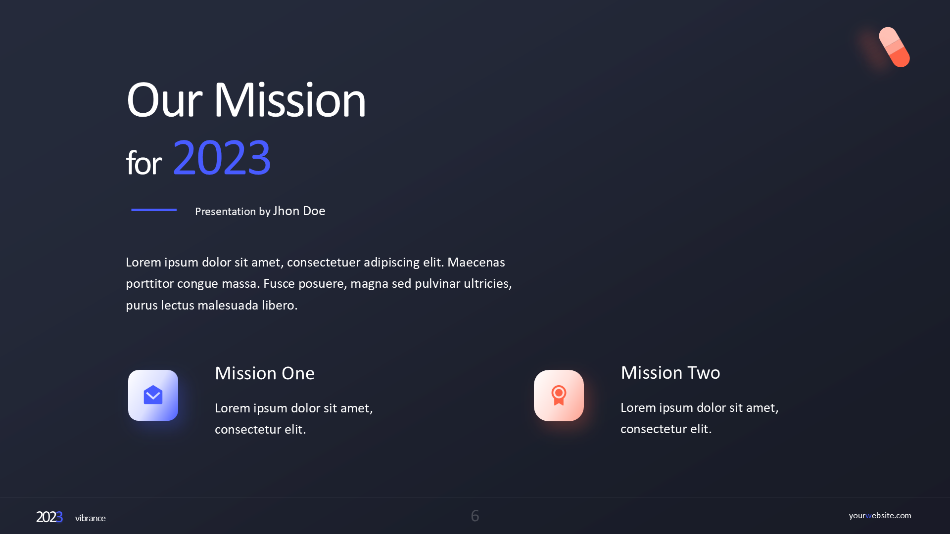 Vision Mission Dark slide 6